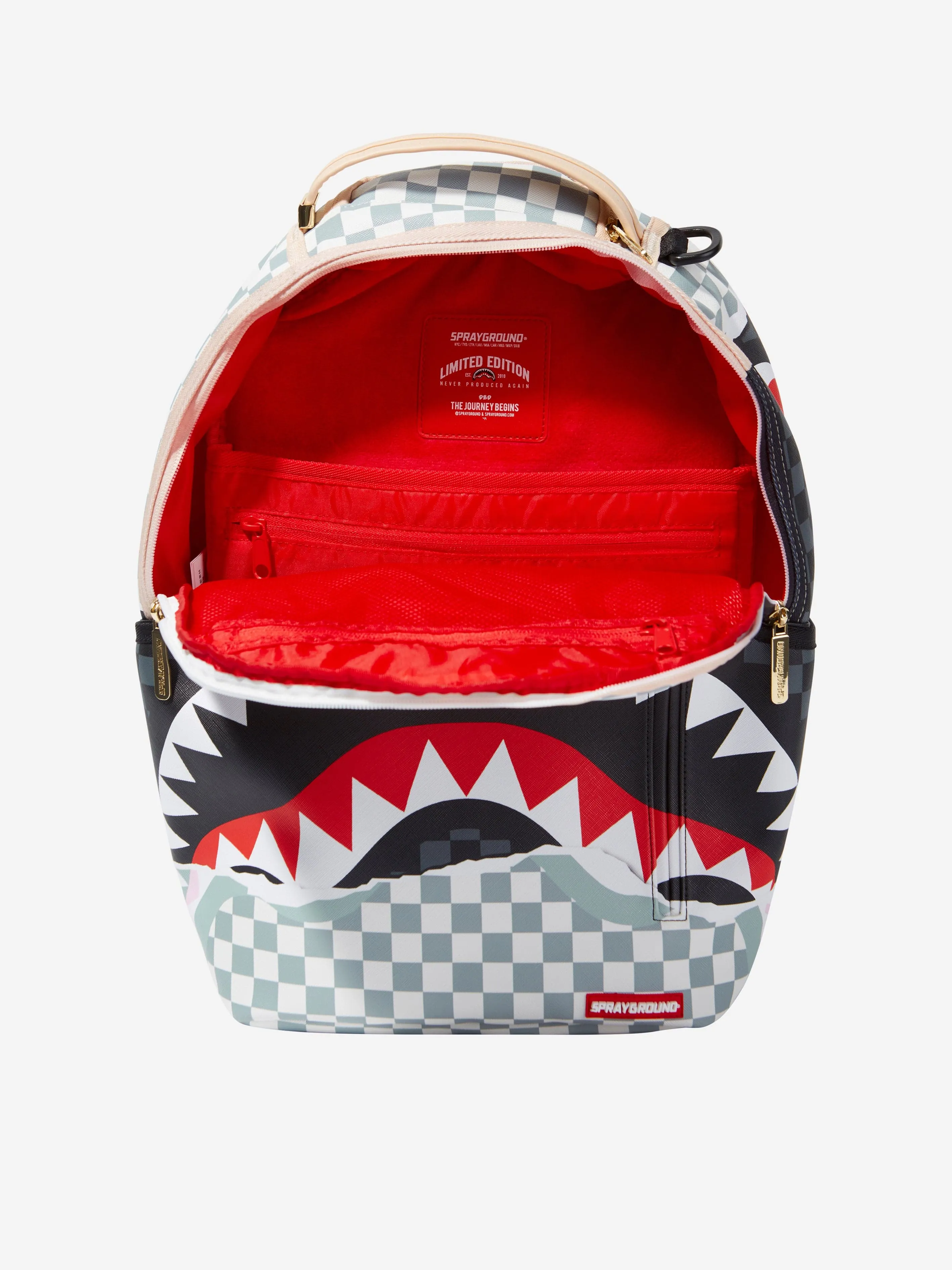 Sprayground Kids Tear It Up DLXSV Backpack in Grey