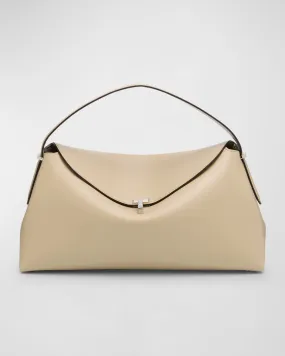 T-Lock Leather Top-Handle Bag