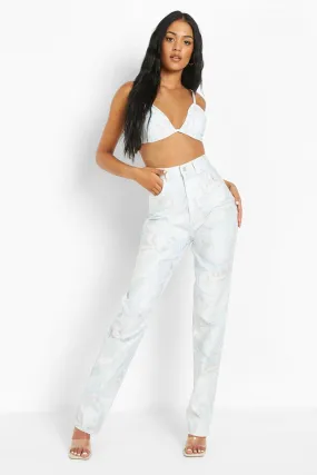 Tall Marble High Rise Straight Leg Jeans