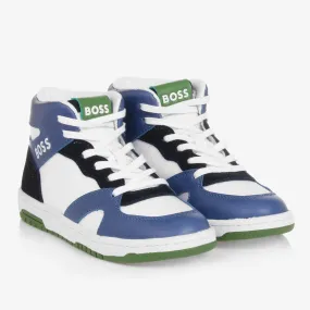 Teen Boys Blue High-Top Trainers