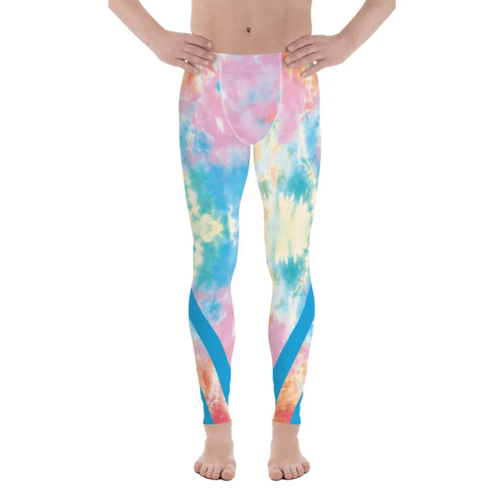 Tie Dye Heart Shaped Men's Leggings