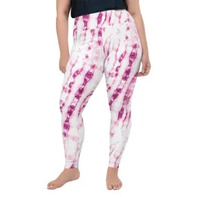 Tie Dye Pinkish Plus Size Leggings