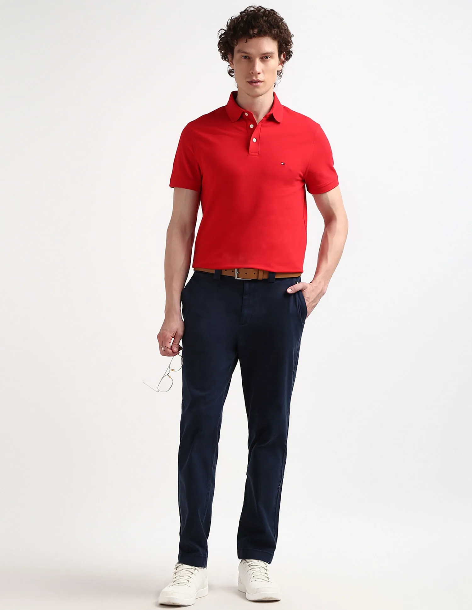 Tommy Hilfiger Solid Cotton Polo Shirt