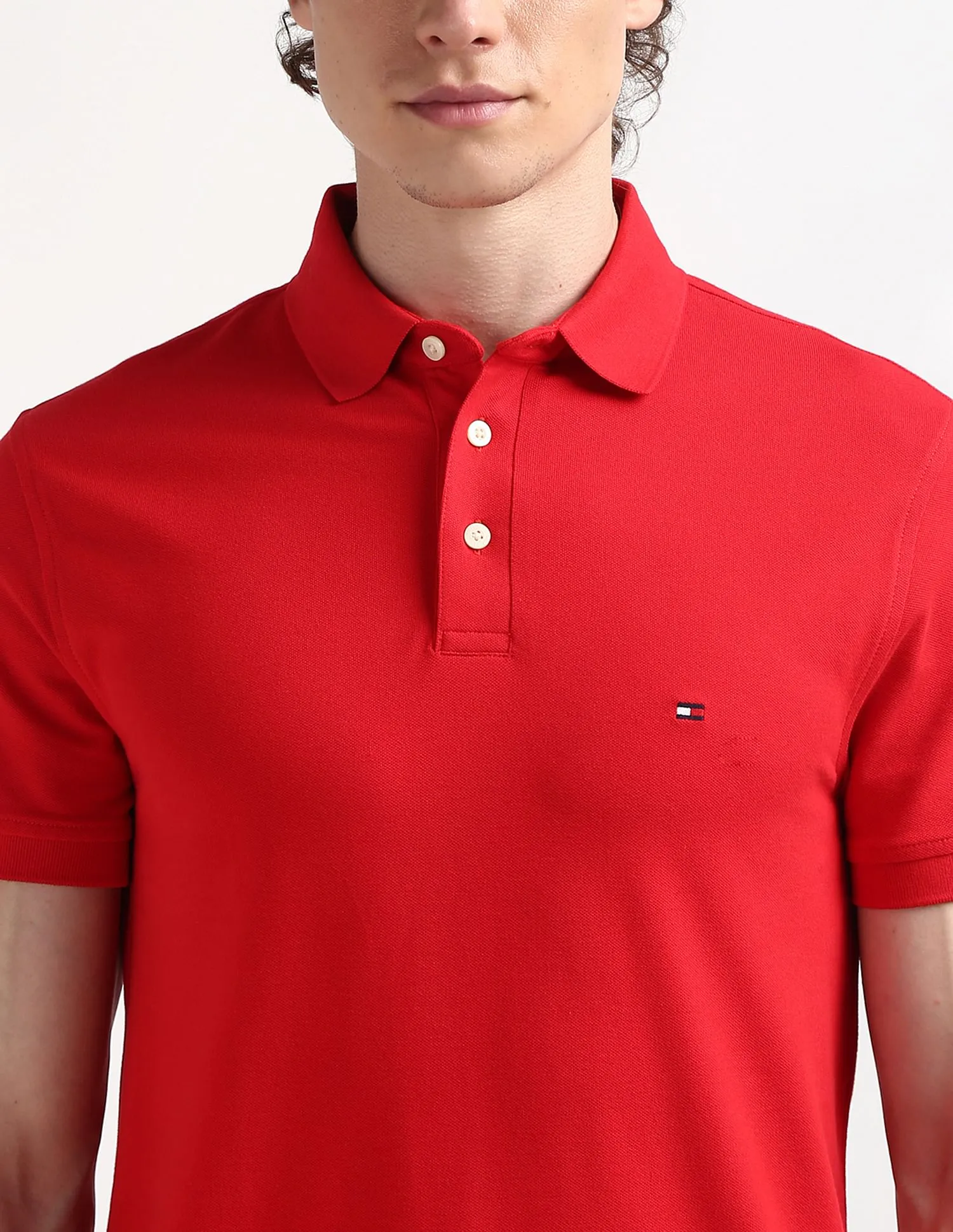 Tommy Hilfiger Solid Cotton Polo Shirt