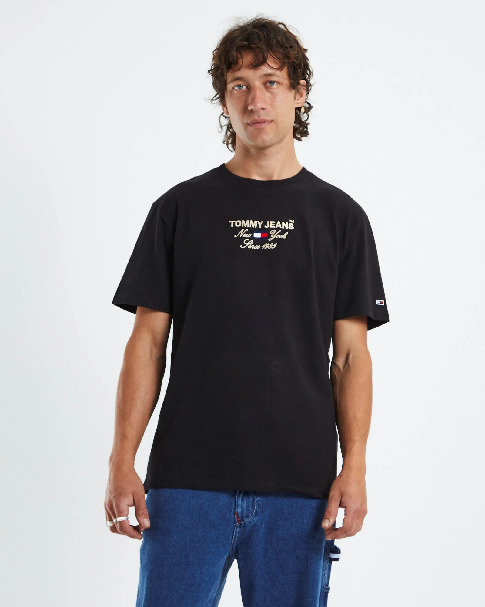 Tommy Jeans TJM Timeless Font T-Shirt Black