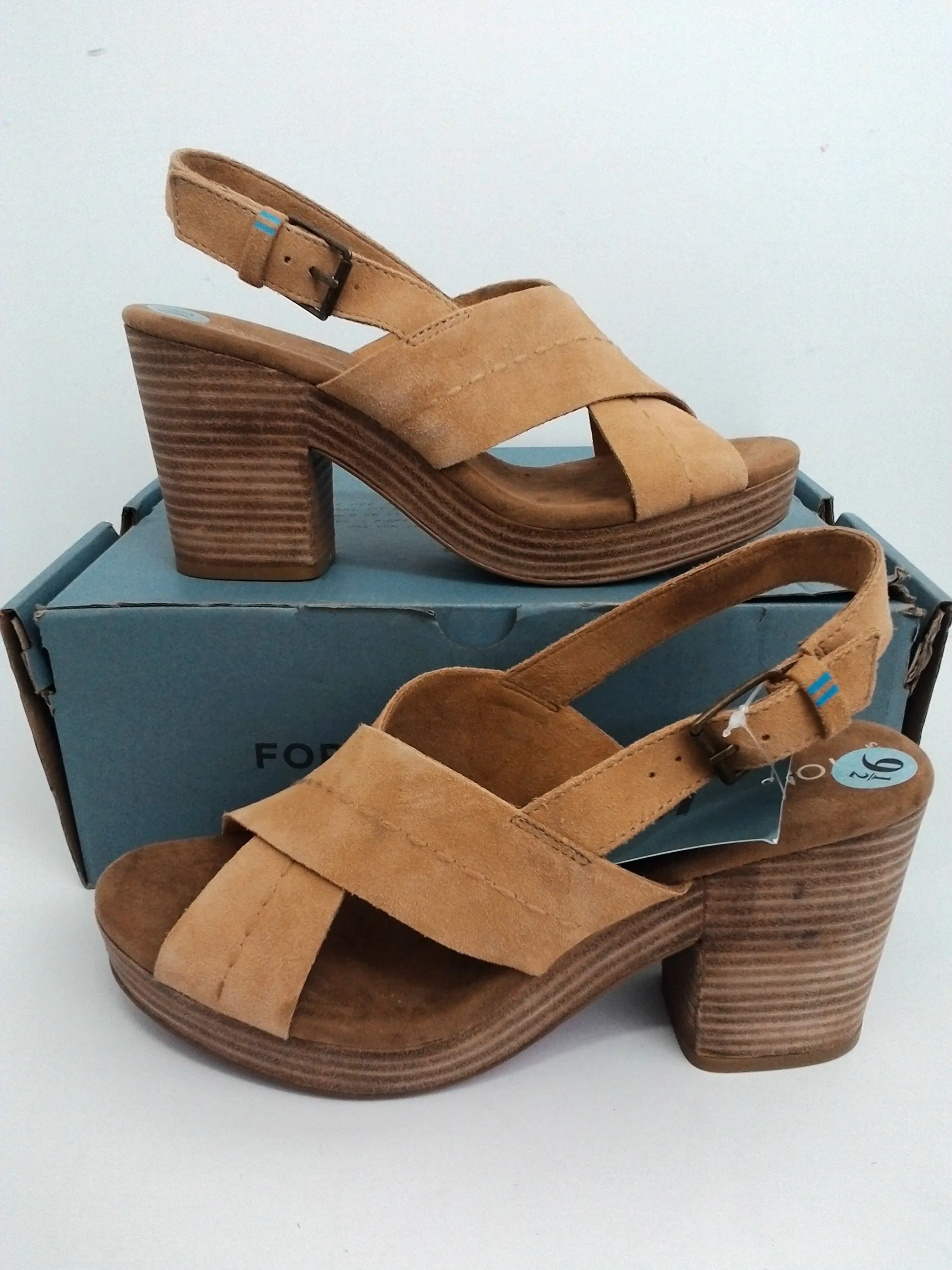 Toms Honey Suede Upper  Women's Ibiza Sandals size 9.5 M