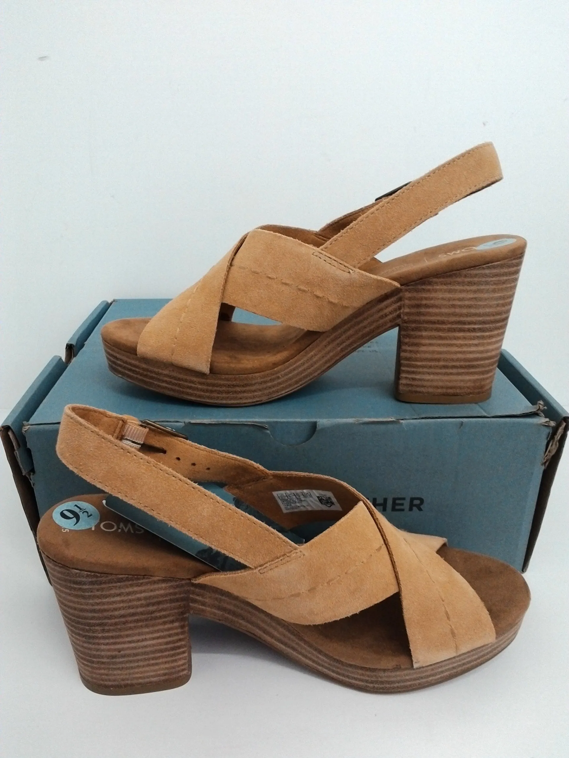 Toms Honey Suede Upper  Women's Ibiza Sandals size 9.5 M