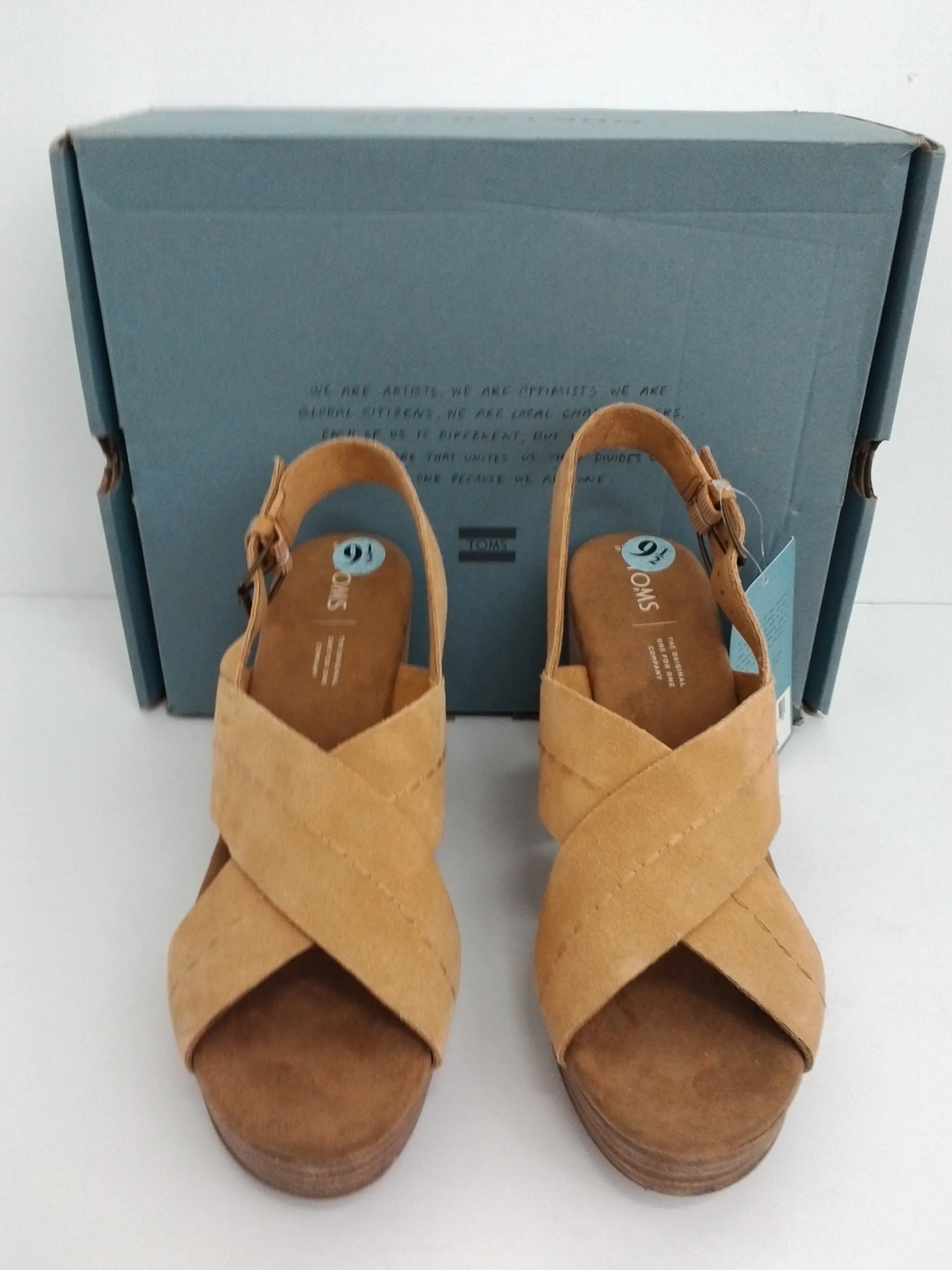 Toms Honey Suede Upper  Women's Ibiza Sandals size 9.5 M