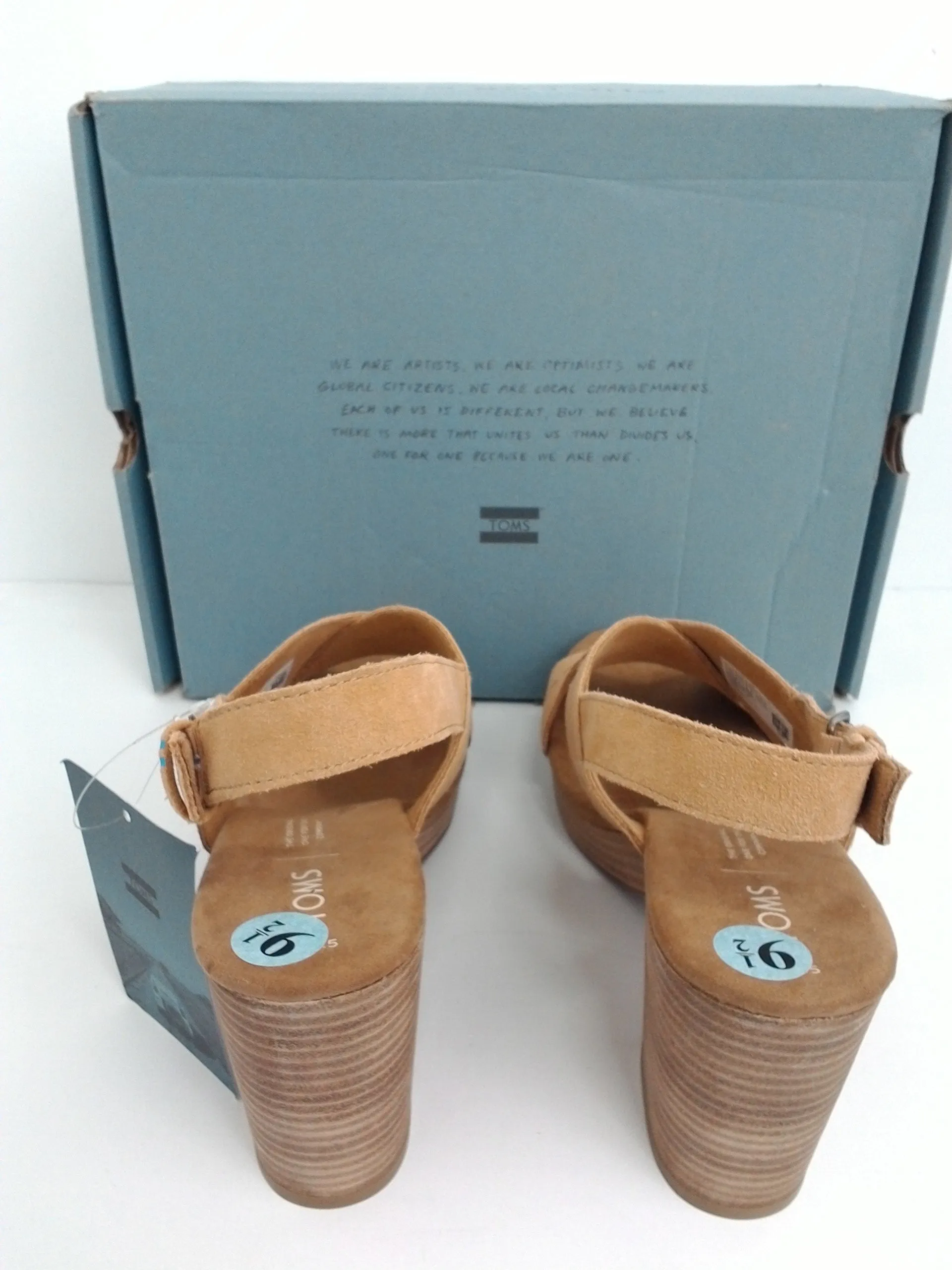 Toms Honey Suede Upper  Women's Ibiza Sandals size 9.5 M