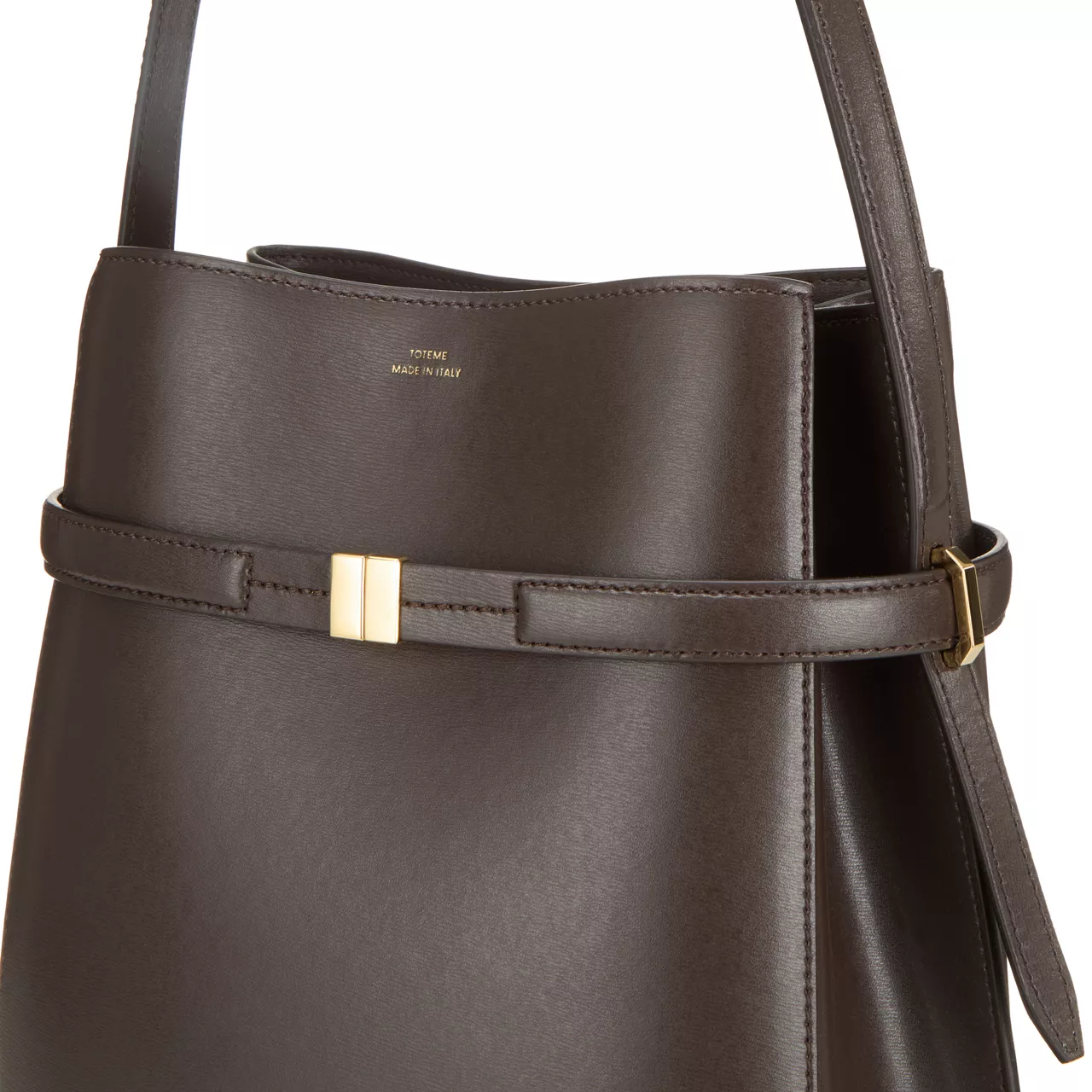 TOTEME Belted Bucket Bag - Bark