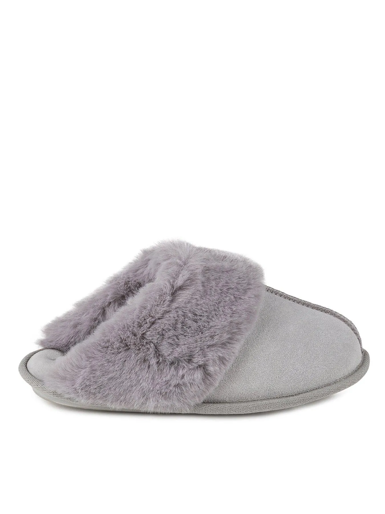 TOTES IsotonerReal Suede Mule Slipper - Grey