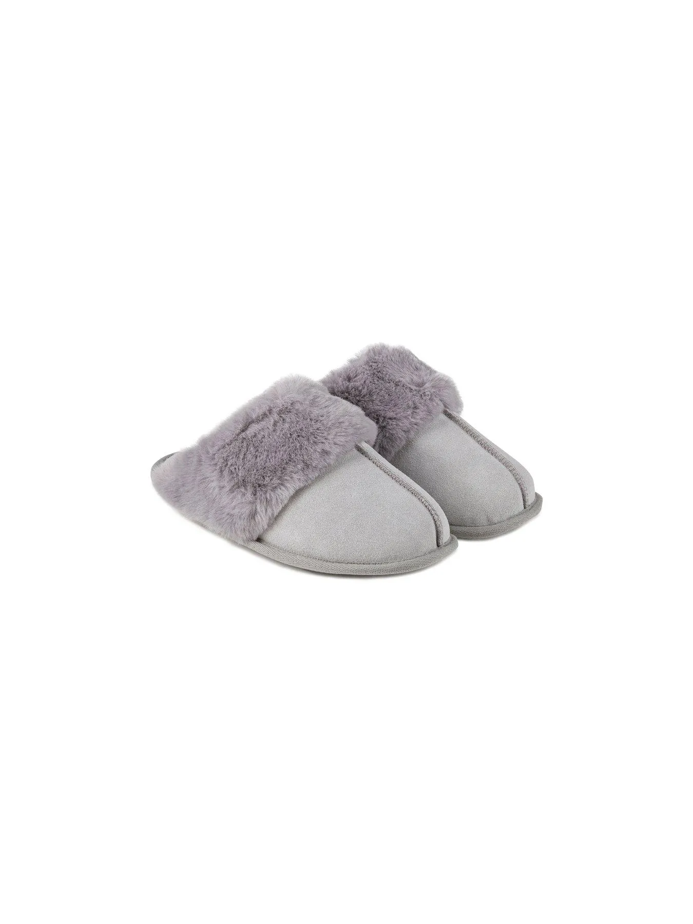 TOTES IsotonerReal Suede Mule Slipper - Grey