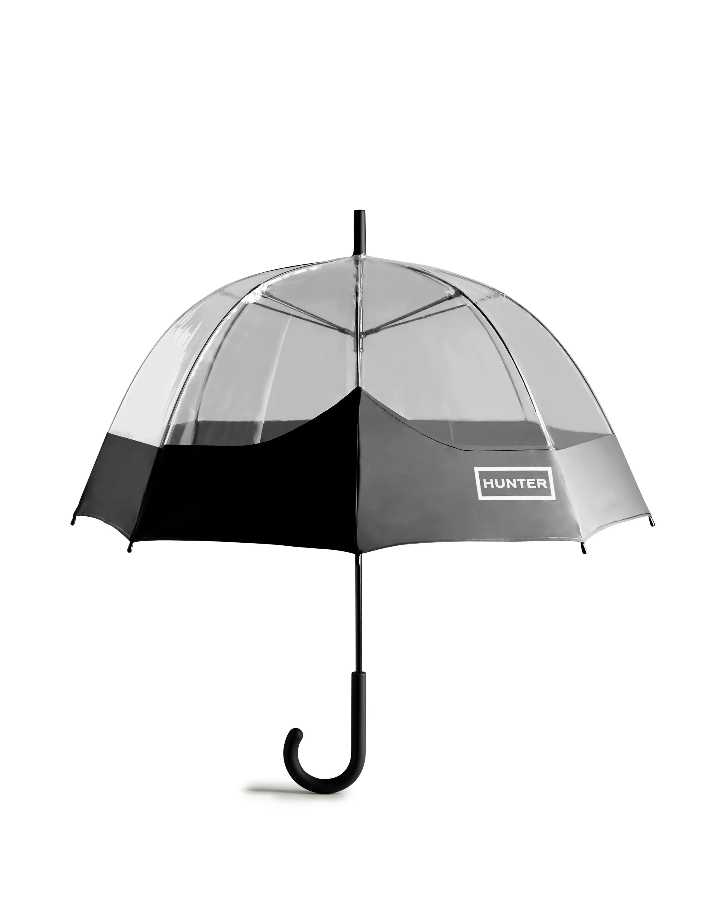 Transparent Moustache Bubble Umbrella Black