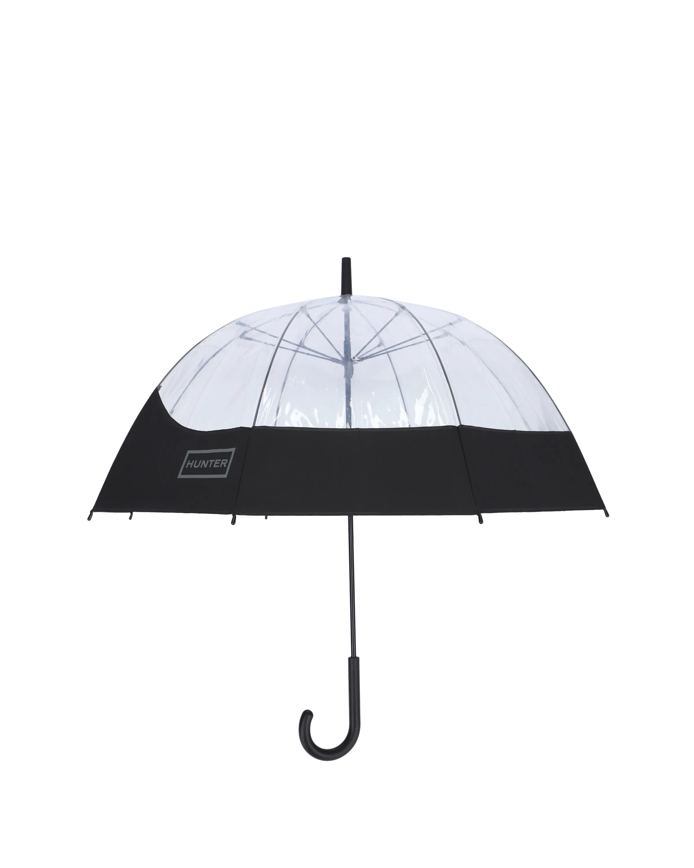 Transparent Moustache Bubble Umbrella Black