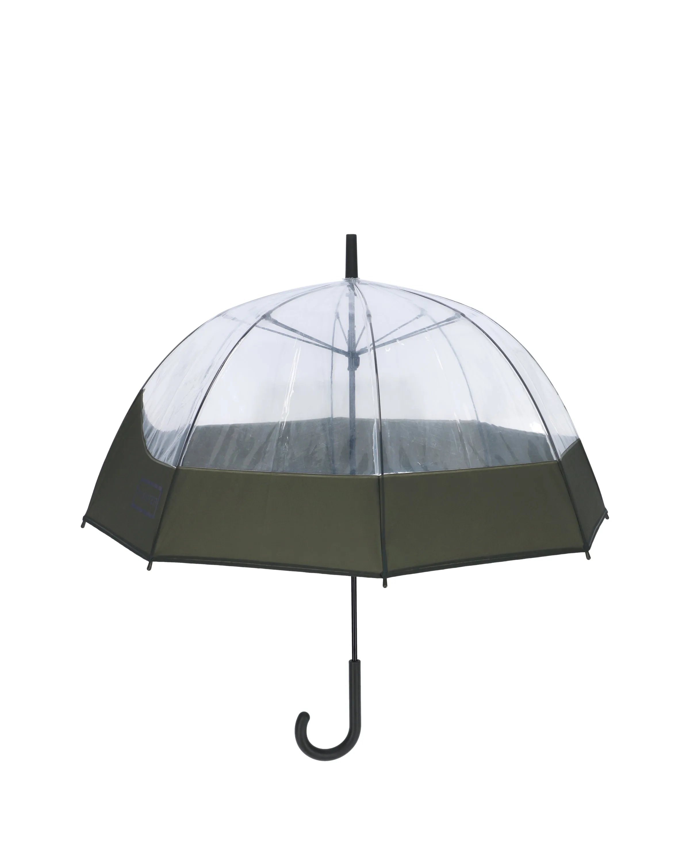 Transparent Moustache Bubble Umbrella Dark Olive