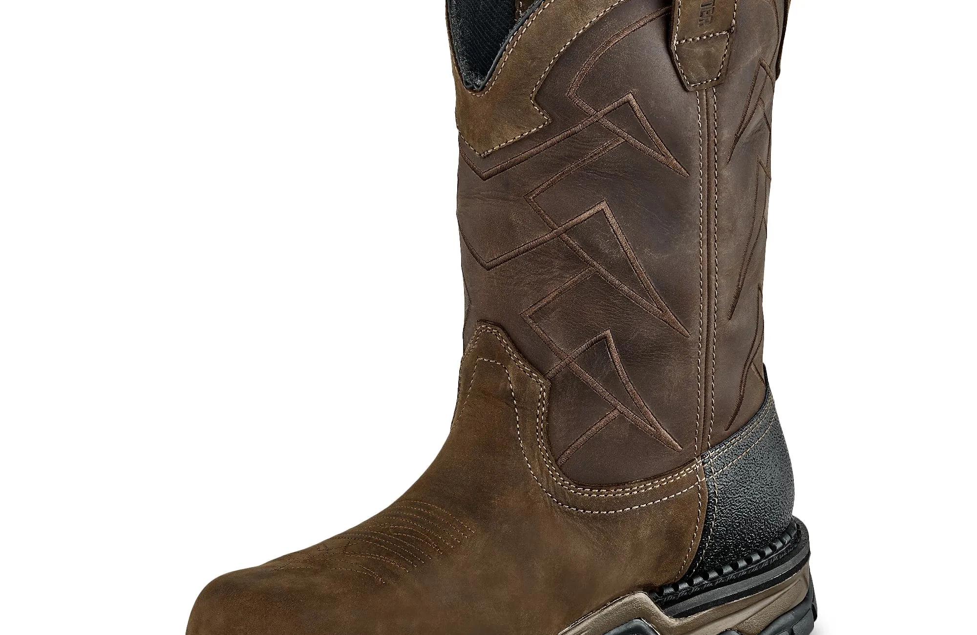 Two Harbors  Men's 11-inch Waterproof Leather Safety Toe Pull-On Boot