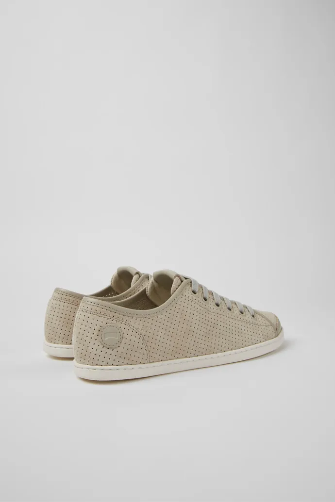 Uno Gray nubuck and leather sneakers for women