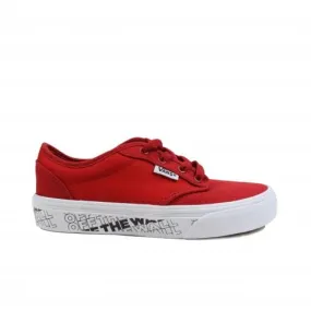 Vans YT Atwood | Red/White Canvas | Youth Lace Up Sneakers