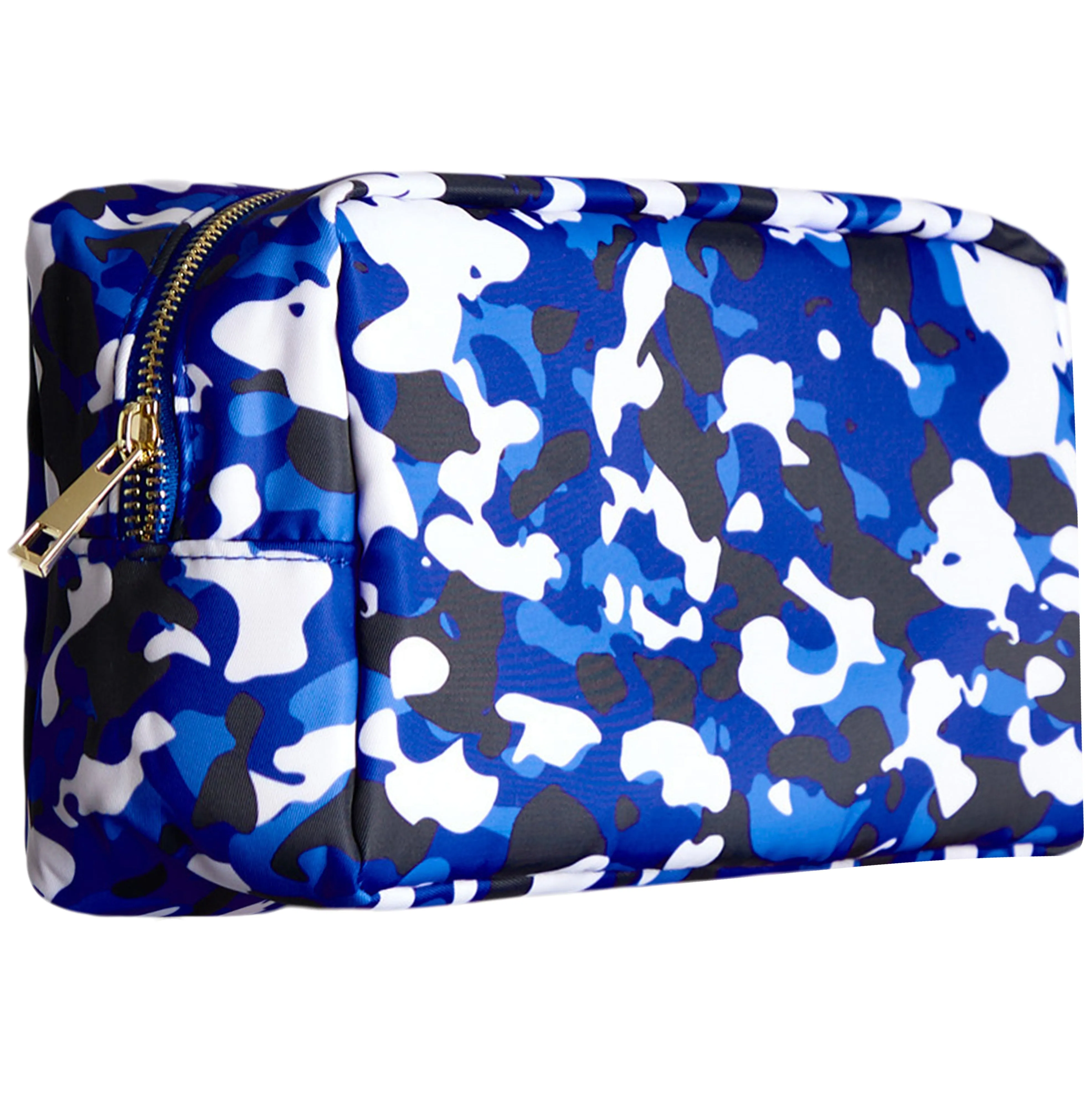 Varsity Blue Camo Zip Bag