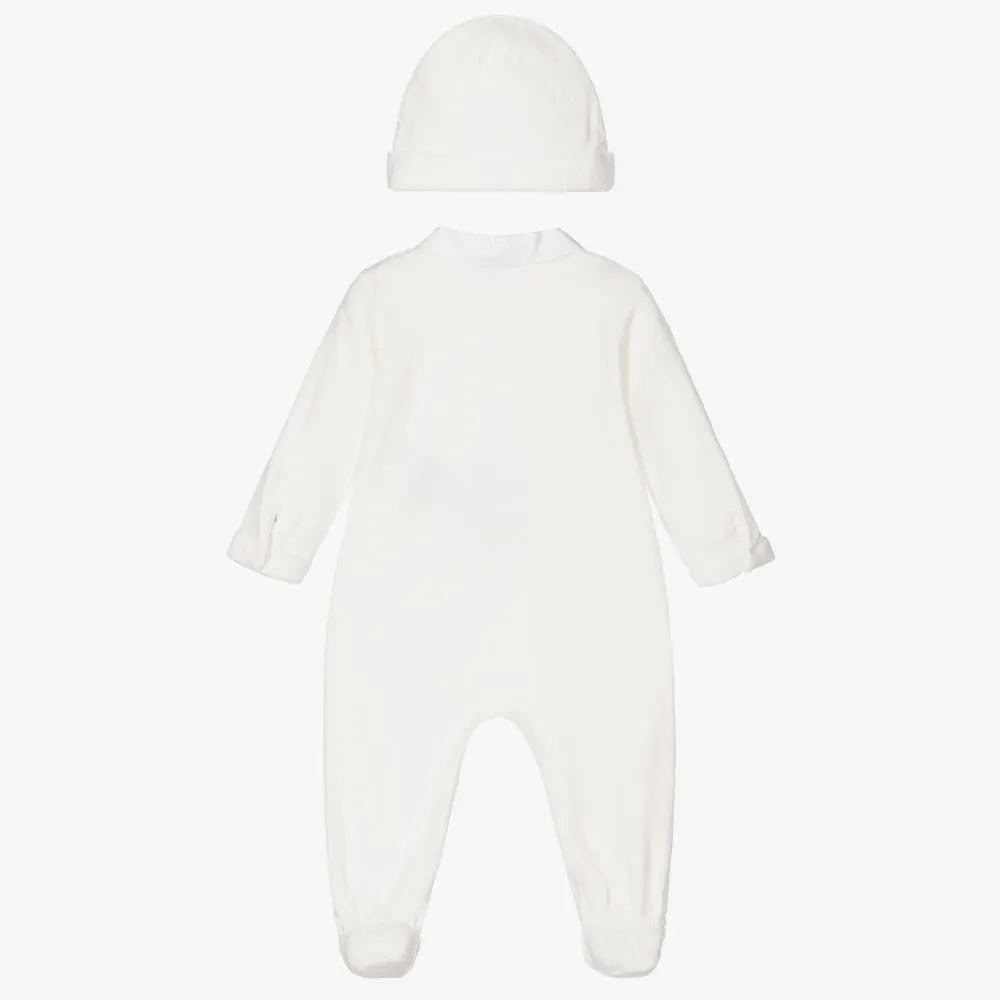 Velour Babygrow & Hat Gift Set