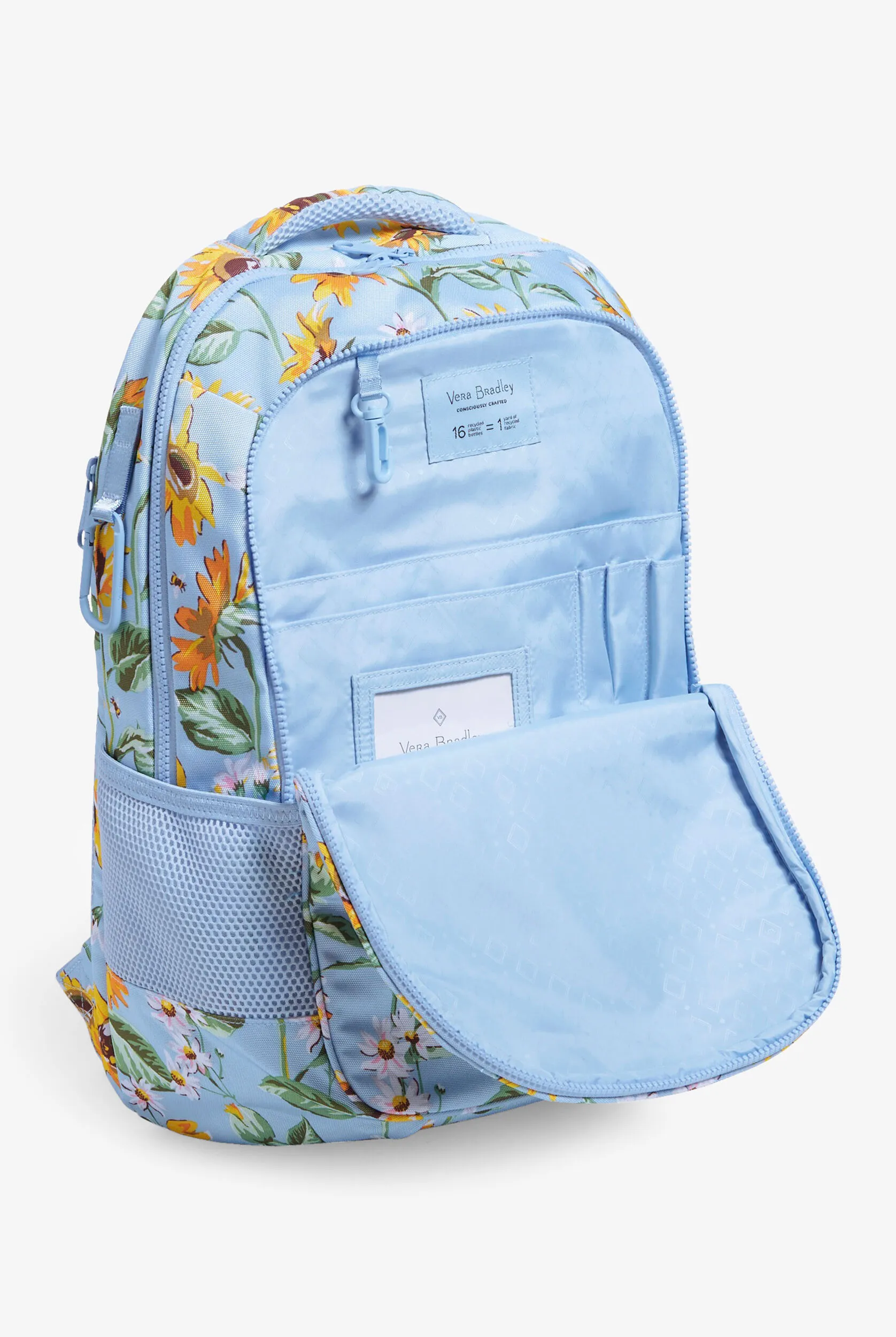 Vera Bradley ReActive Sunflower Sky Women's Grand Backpack