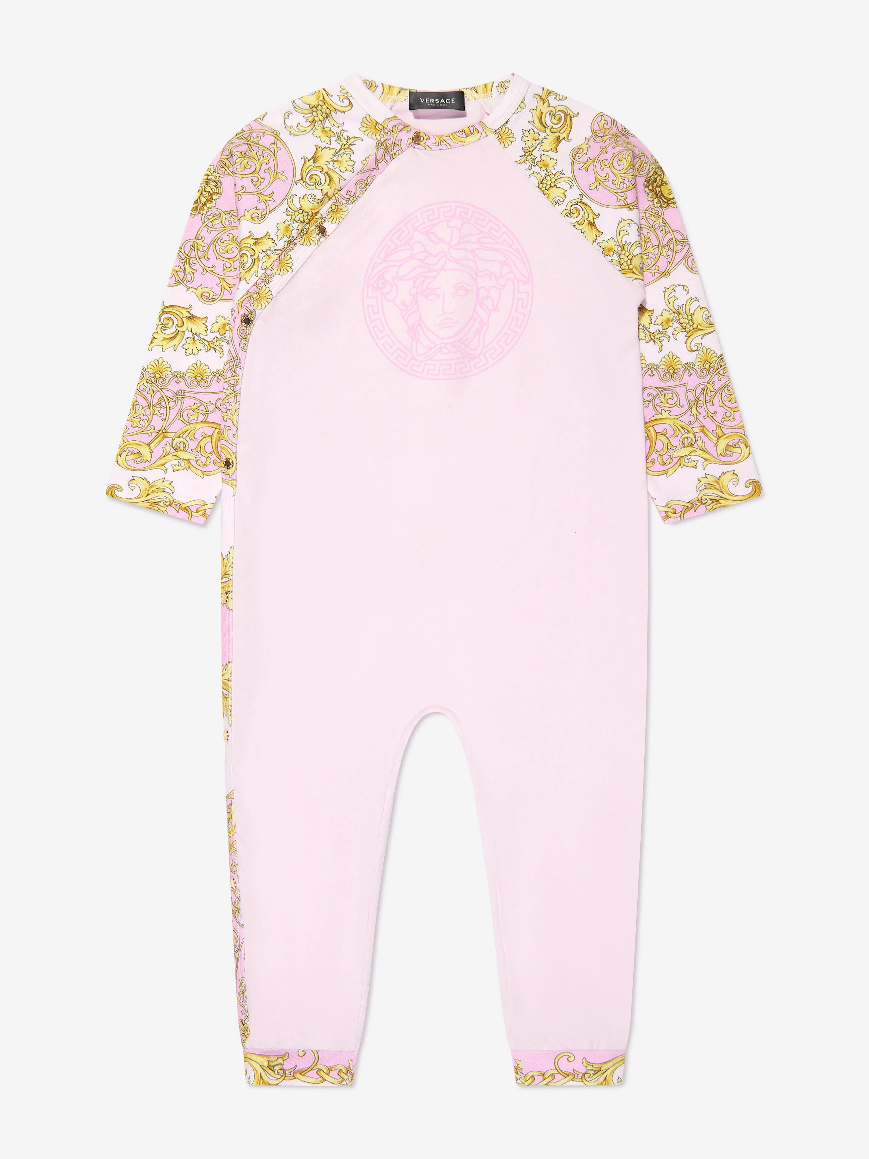 Versace Baby Girls Barocco Romper in Pink