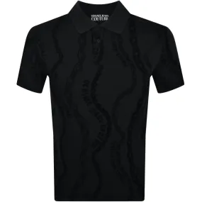 Versace Jeans Couture Chain Polo T Shirt Black