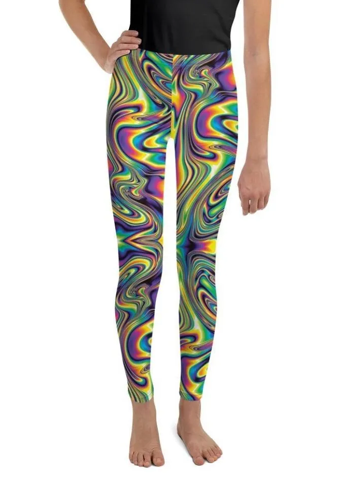 Vibrant Psychedelic Youth Leggings