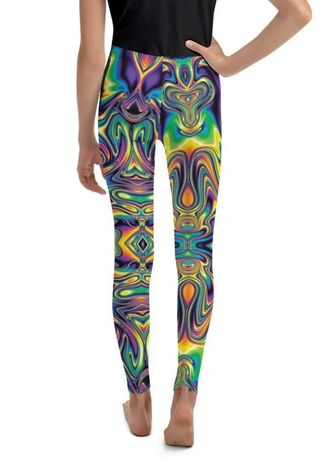 Vibrant Psychedelic Youth Leggings