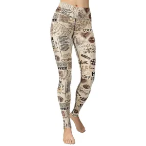 Vintage Coffee Yoga Leggings