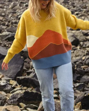 Vista Recycled Knitted Jumper - Amber Gold