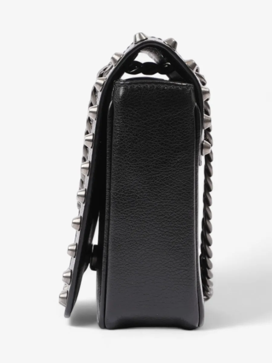 Vitello Studded Bag Black / White Calfskin Leather