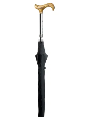 Walking umbrella, height adjustable, black