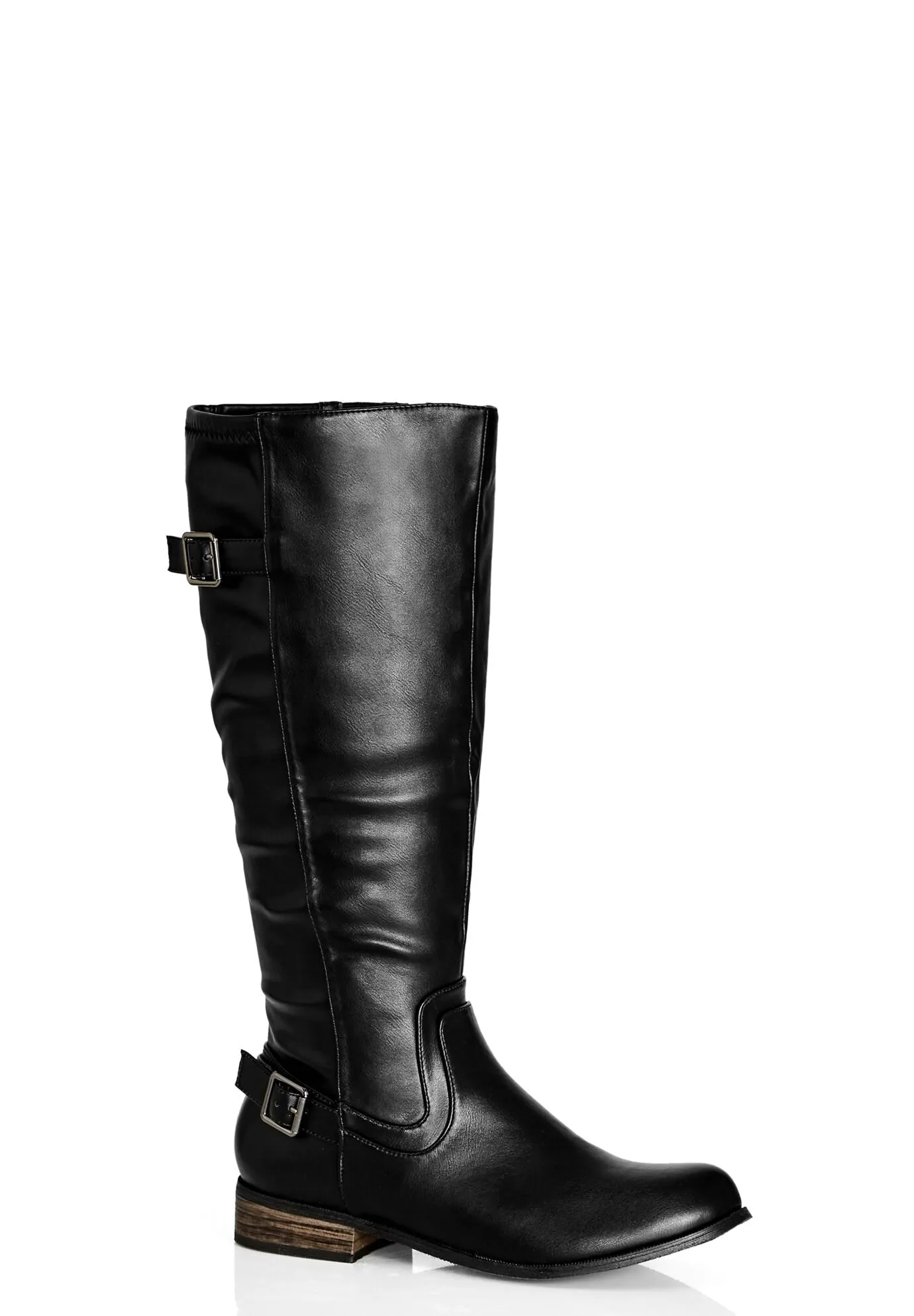 WIDE FIT Cilla Knee Boot - black