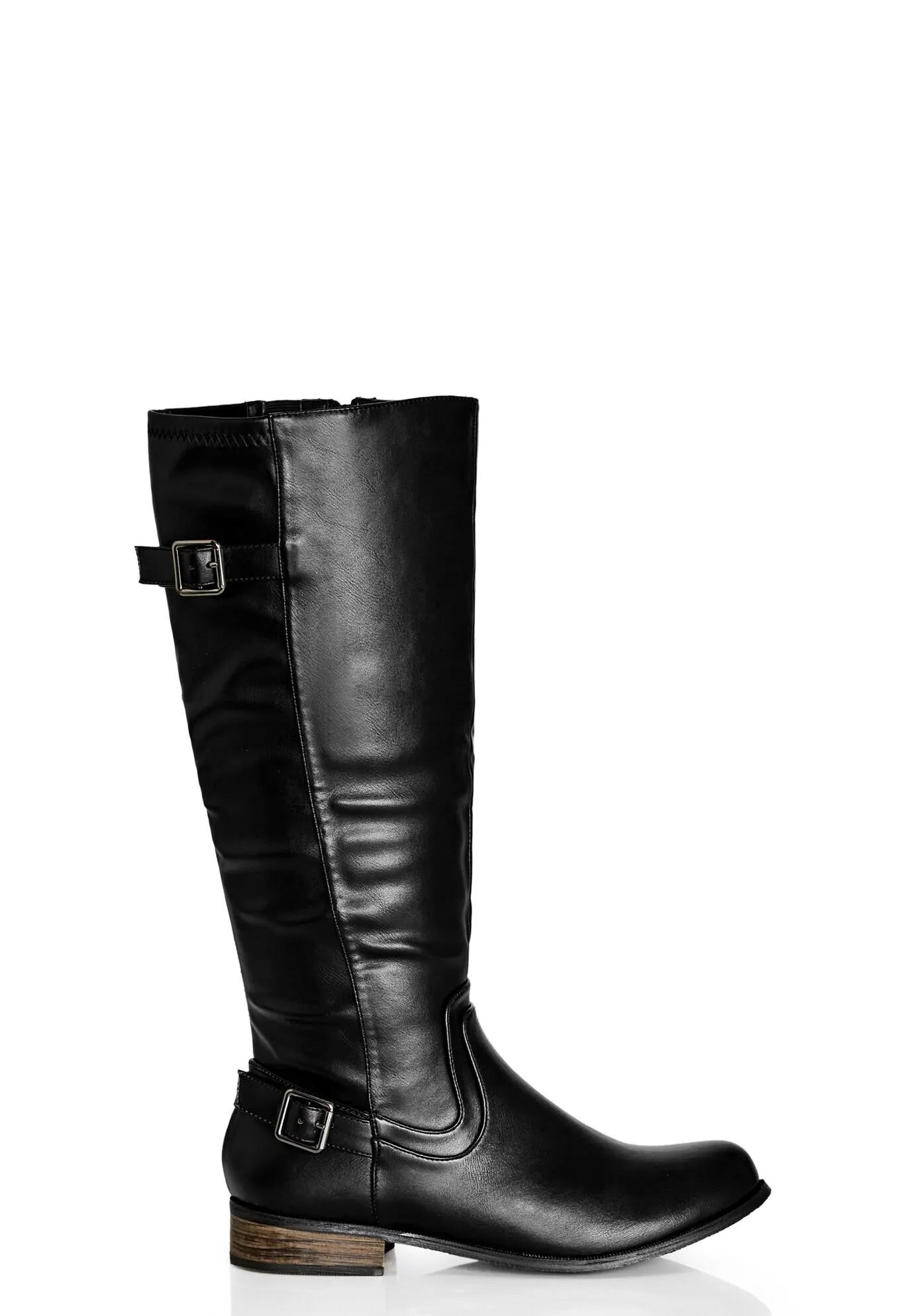 WIDE FIT Cilla Knee Boot - black