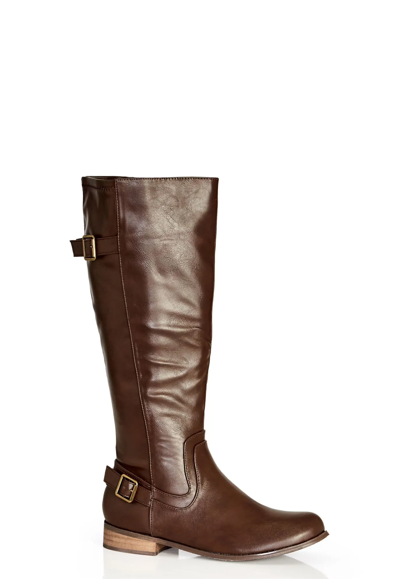 WIDE FIT Cilla Knee Boot - chocolate