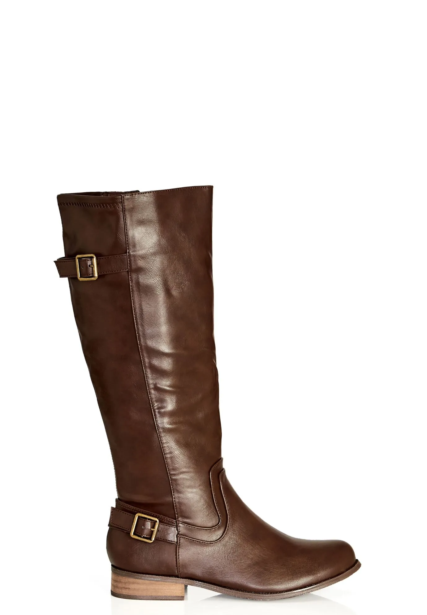 WIDE FIT Cilla Knee Boot - chocolate