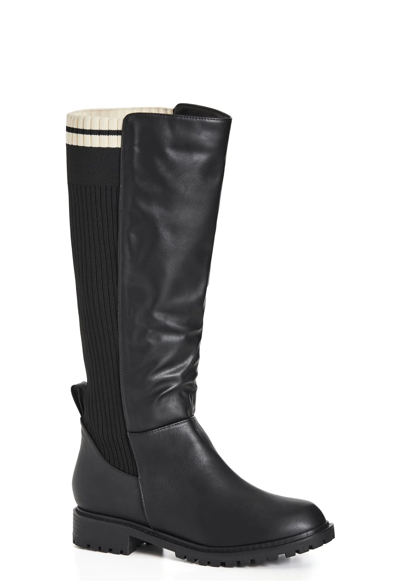 WIDE FIT Elise Knee Boot - black