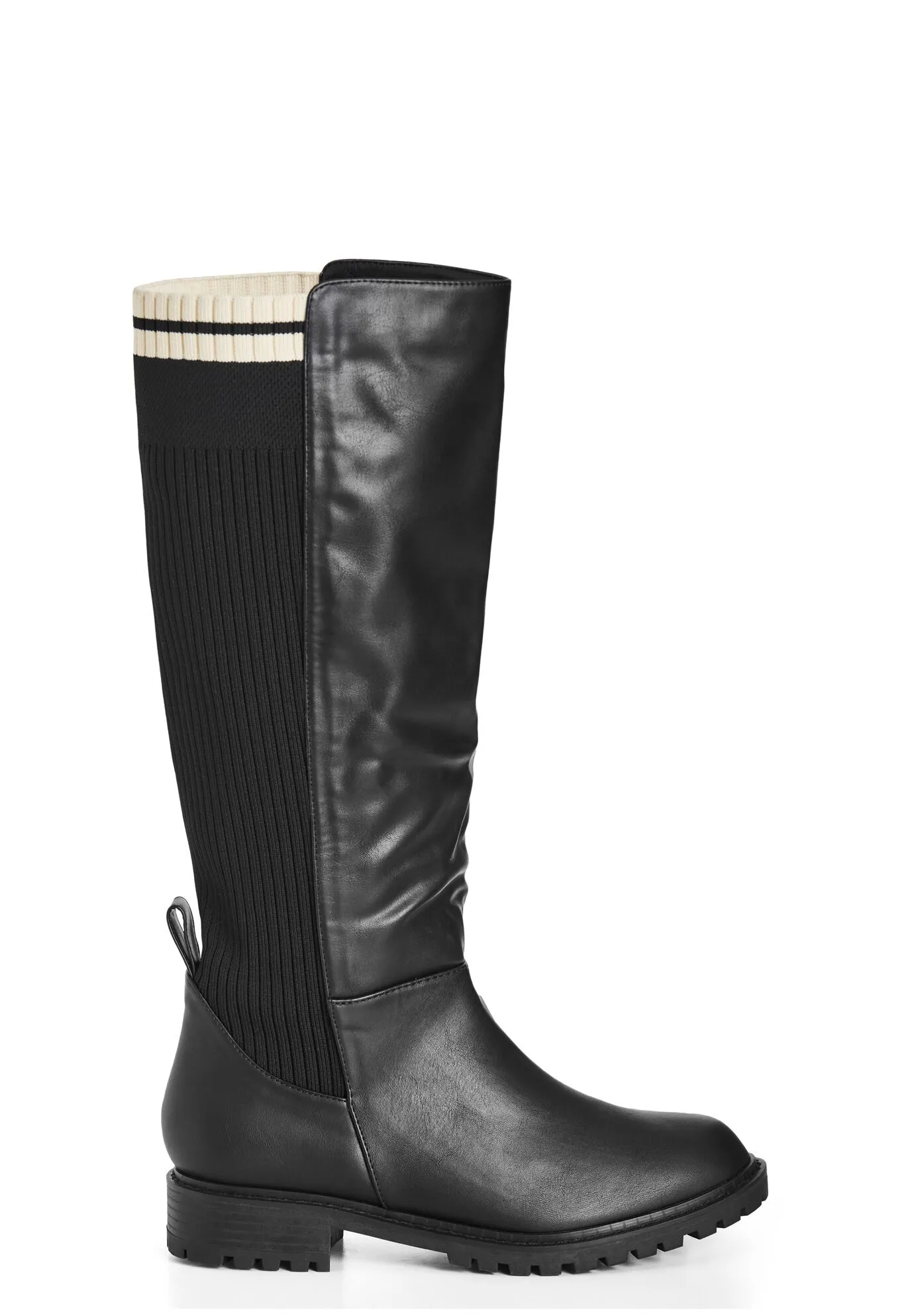 WIDE FIT Elise Knee Boot - black