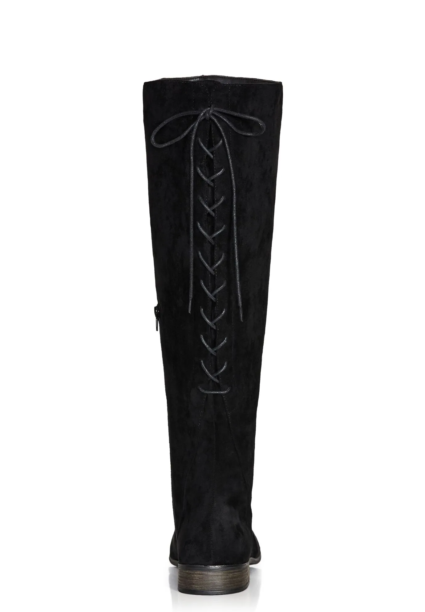 WIDE FIT Perry Flat Knee Boot - black