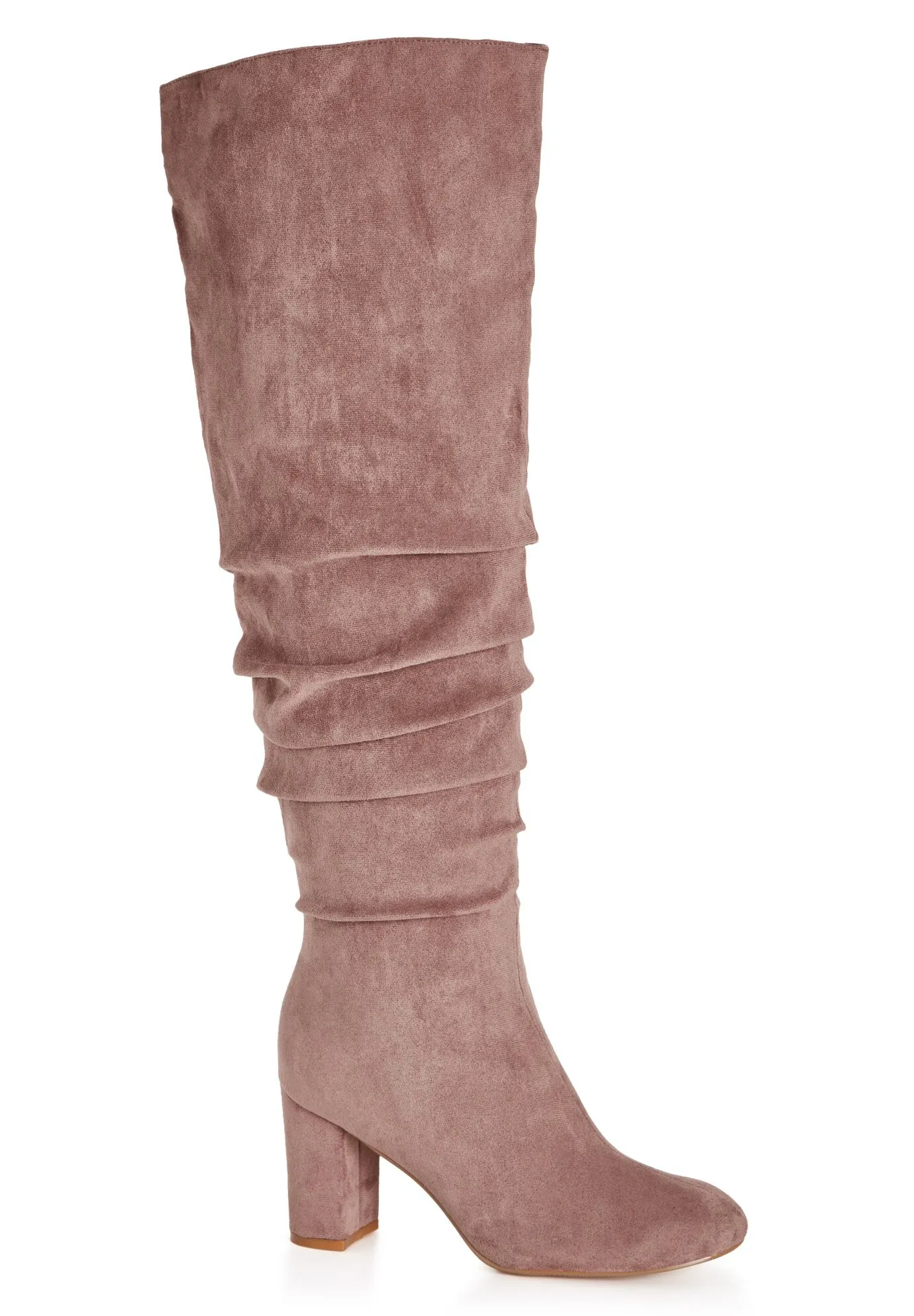 WIDE FIT Raquel Knee Boot - mushroom