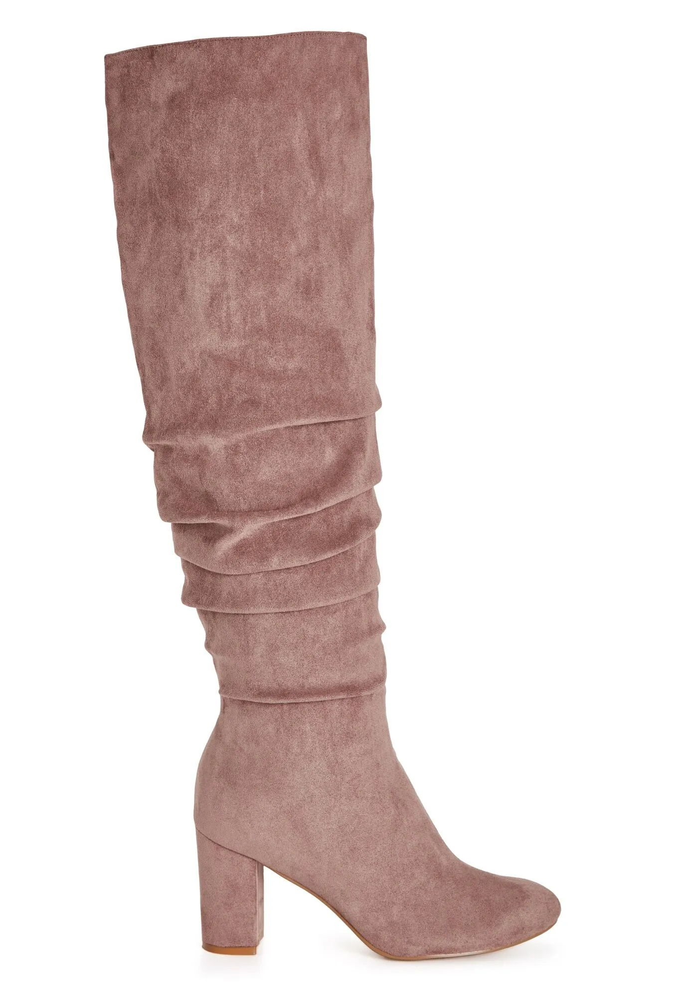 WIDE FIT Raquel Knee Boot - mushroom