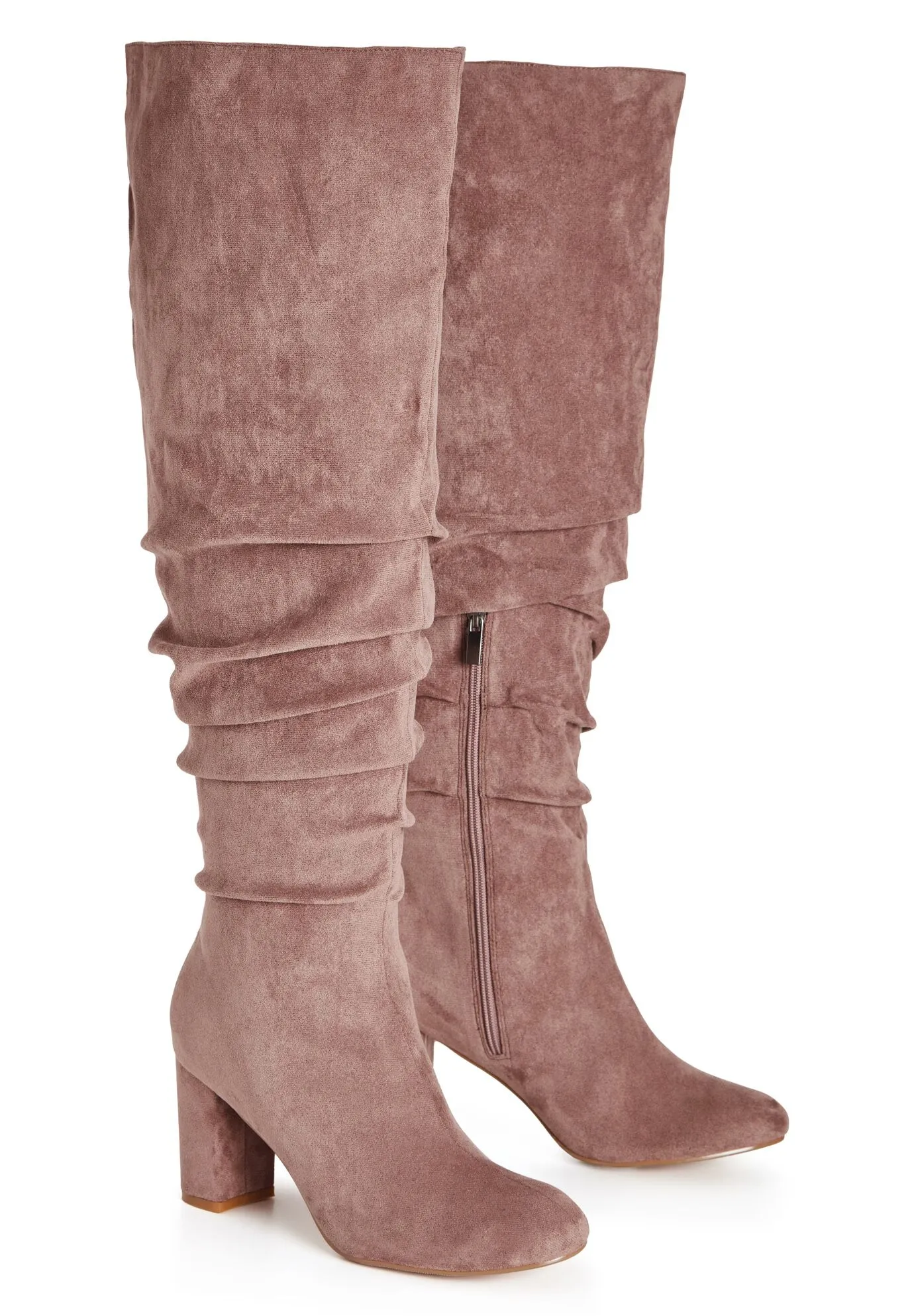 WIDE FIT Raquel Knee Boot - mushroom