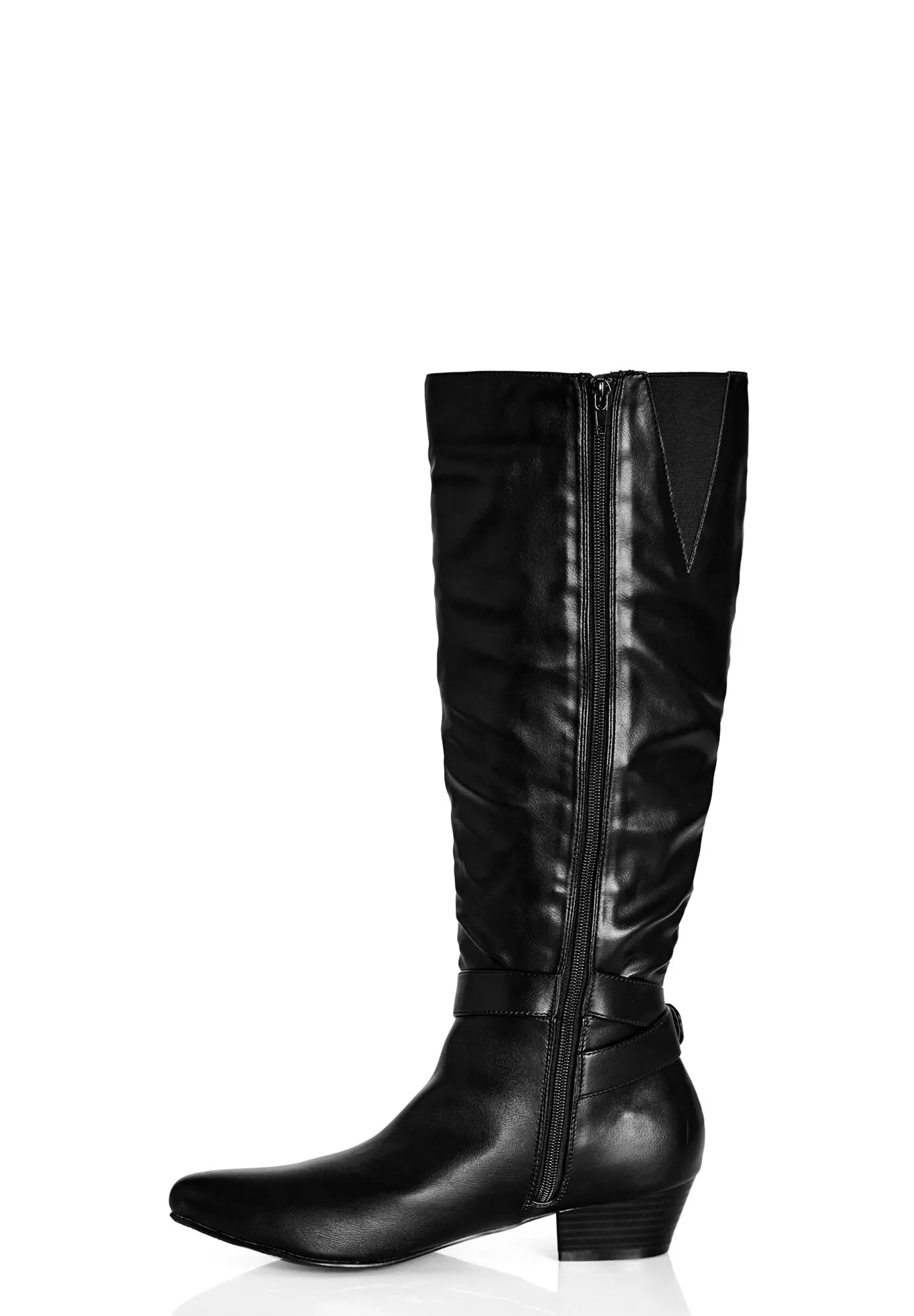 WIDE FIT Rialta Knee Boot - black