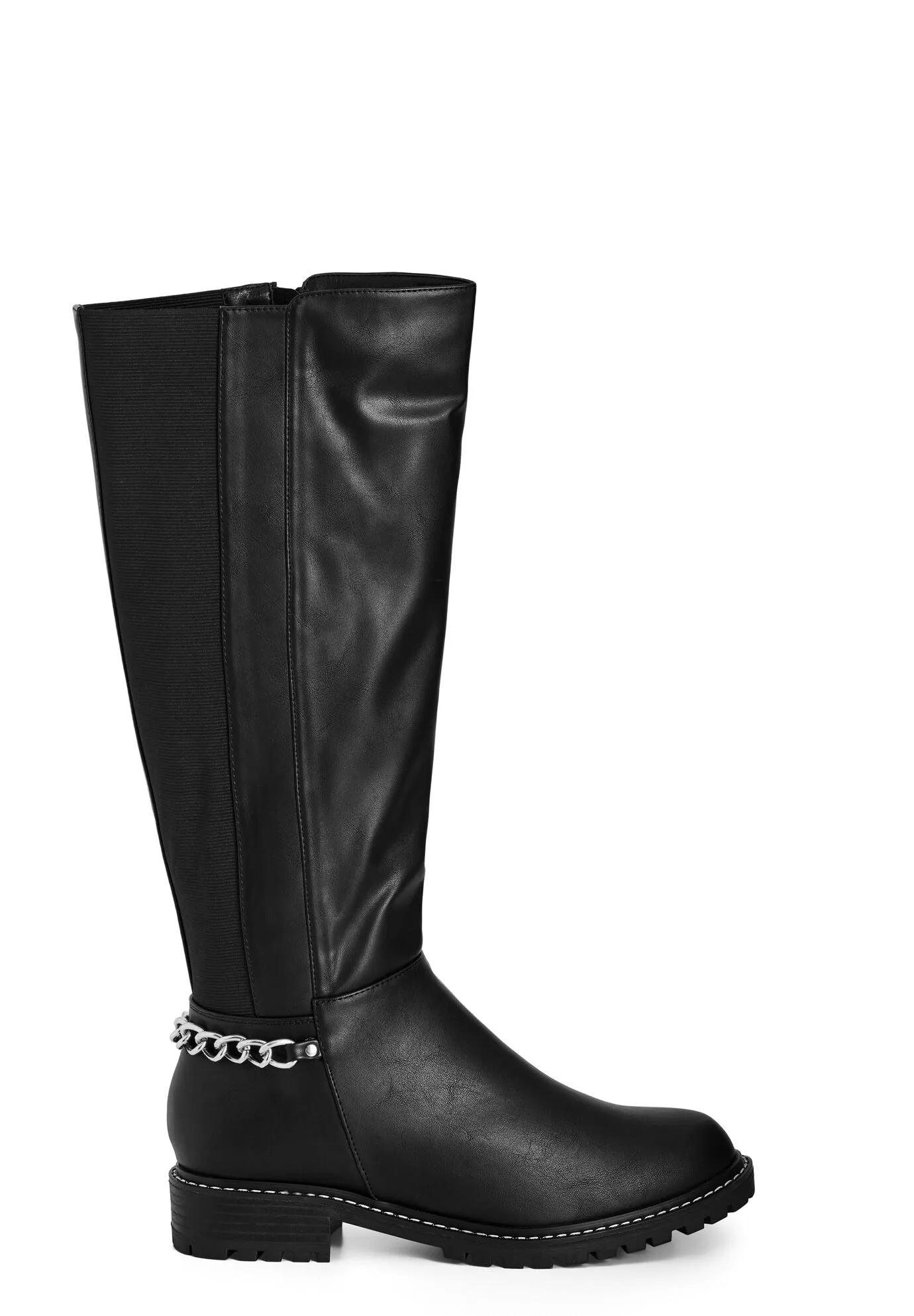 WIDE FIT Serene Knee Boot - black