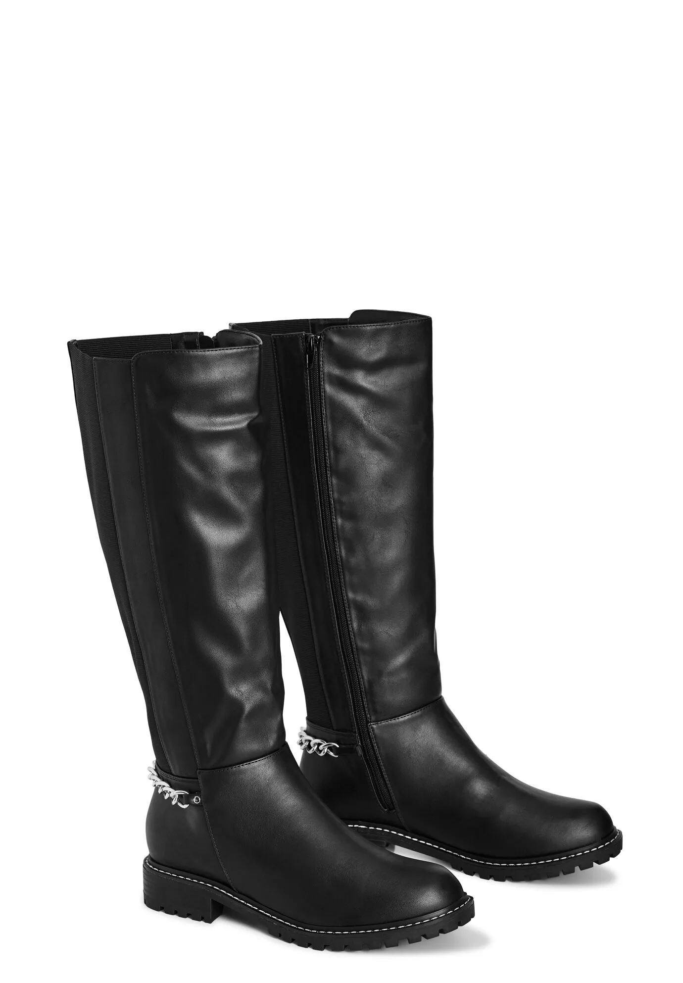 WIDE FIT Serene Knee Boot - black