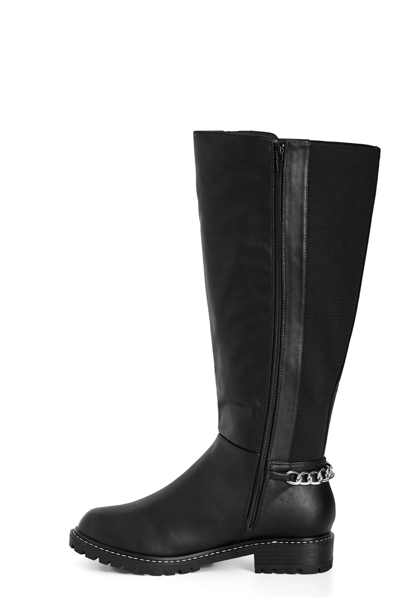 WIDE FIT Serene Knee Boot - black