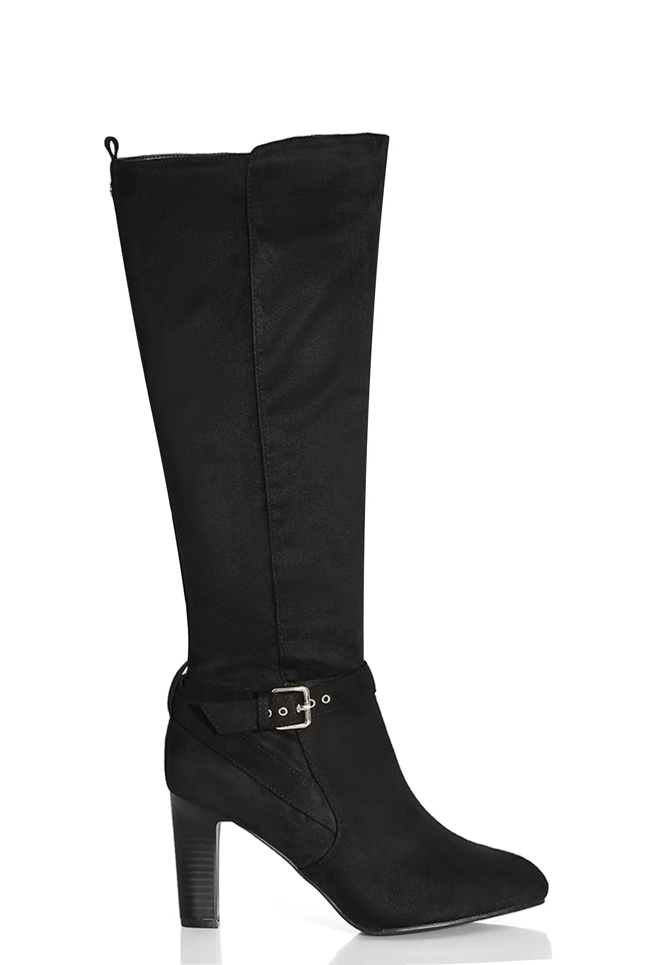 WIDE FIT Tara Knee Boot - black