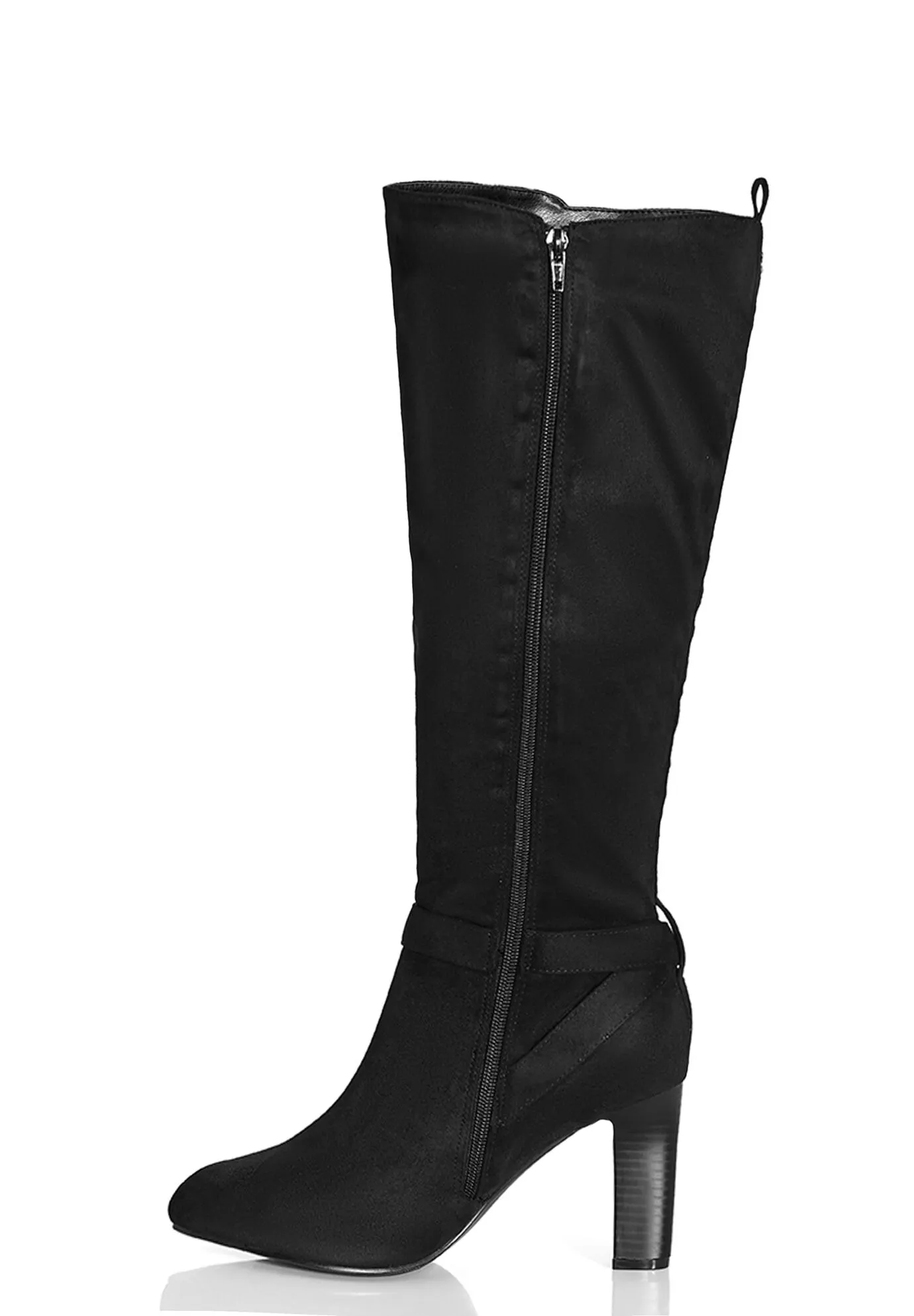 WIDE FIT Tara Knee Boot - black