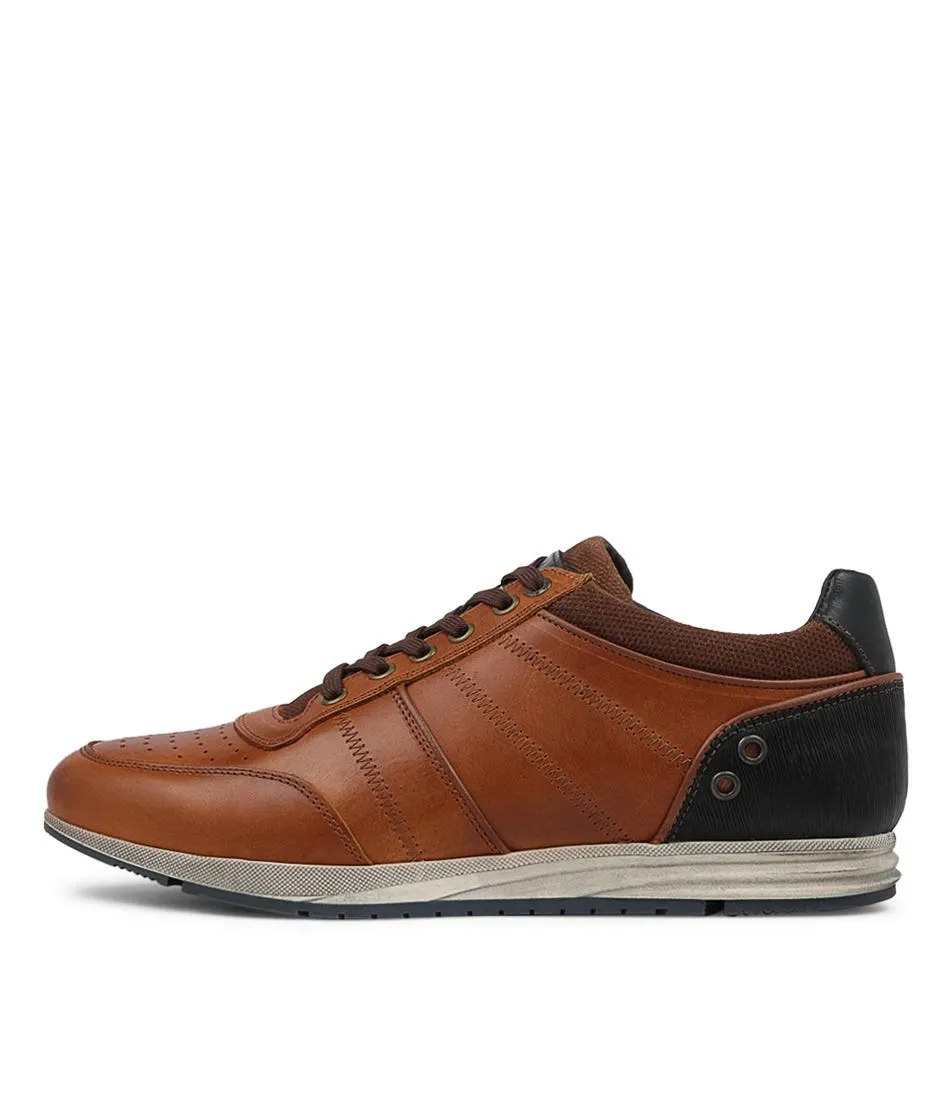 WILD RHINO Goal Tan Leather Sneakers